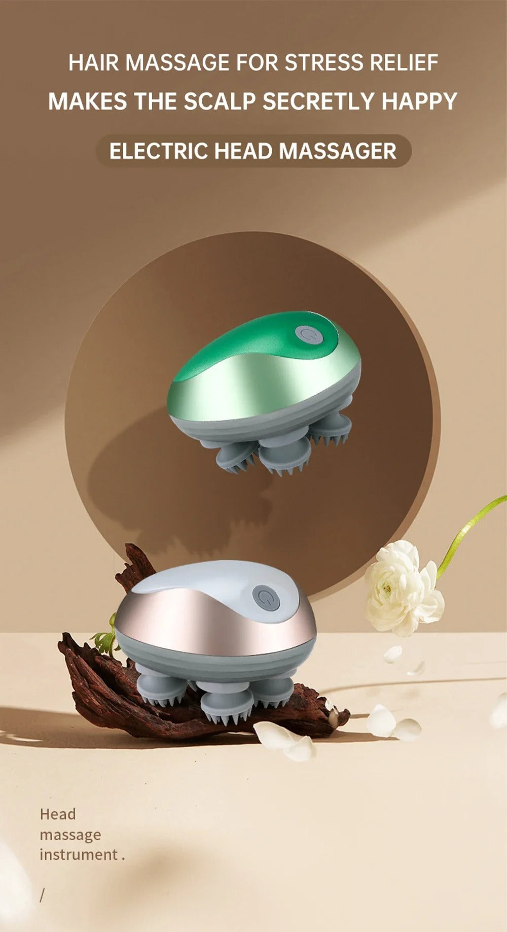 3D Electric Pet Head Massager β Rechargeable Relaxation Tool