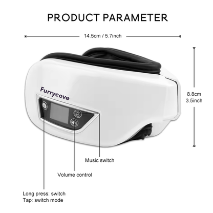 FurryCove™ Smart Heated Eye Massager with Bluetooth