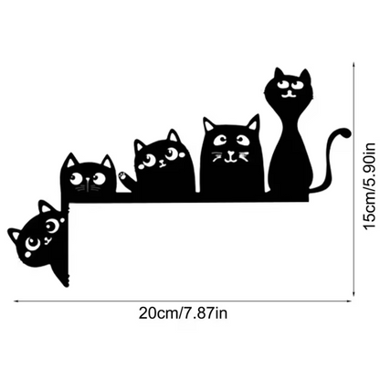 Cute Black Cat Wall Sticker – Removable Vinyl Decal for Home Decoration