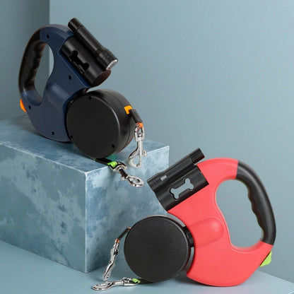 FurryCove™  Auto Retractable Double Dog Leash