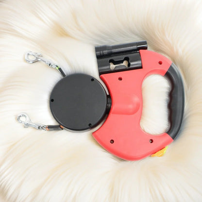 FurryCove™  Auto Retractable Double Dog Leash