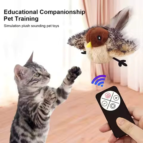 FurryCove™ Interactive Flapping Bird Cat Toy